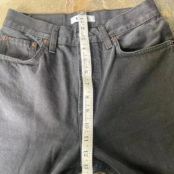 Re/done Black Denim Jeans| Raw Hem| Size 26 - Picture 2 of 10